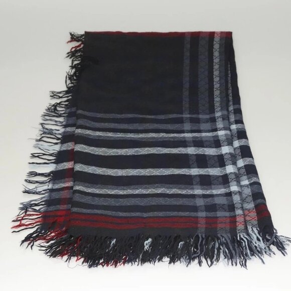 GUCCI Stole Wool Navy Auth SW820 - Picture 6 of 12